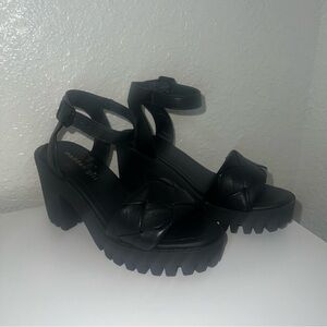 Madden Girl Black Chunky Heels